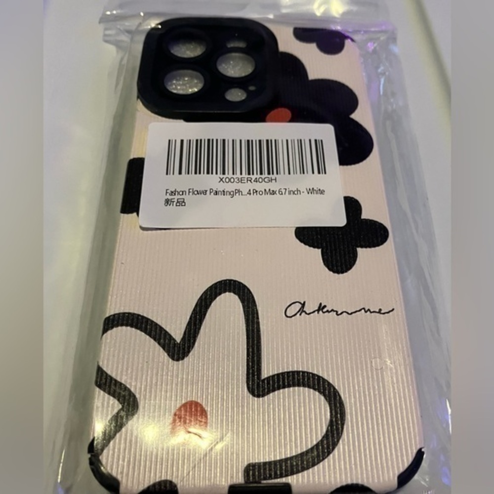 iPhone 14 pro max 6.7” cover flower painting